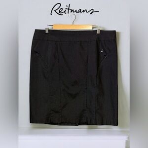 Reitmans, Plus Size Shimmering Black Skirt, 20W